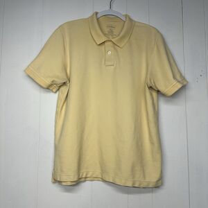 L.L. Bean Men’s Polo Shirt Size Large Yellow Short Sleeve Cotton